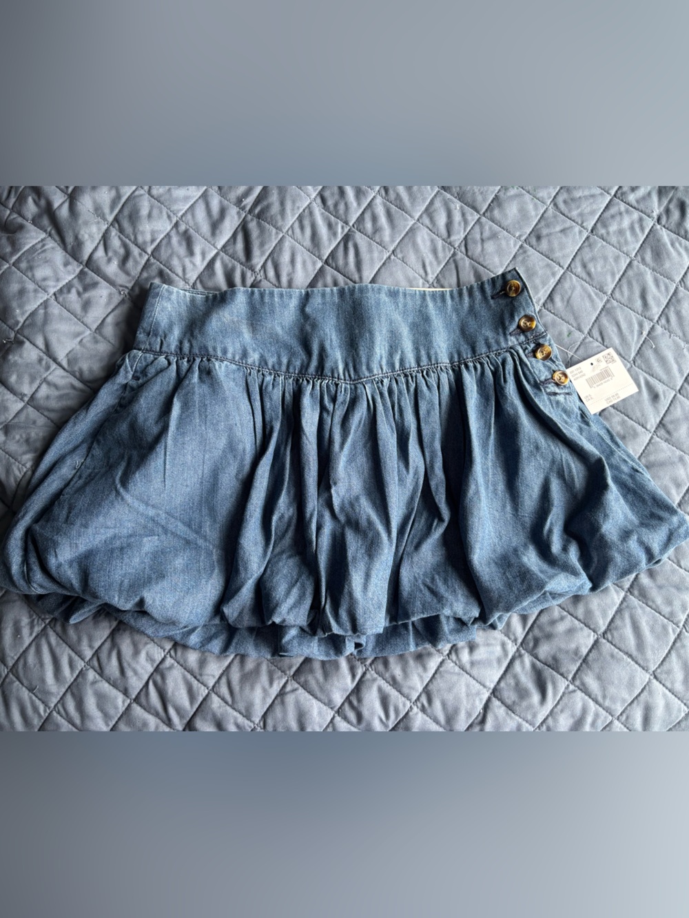 AE Denim Jean Mini Skort with Accent Buttons